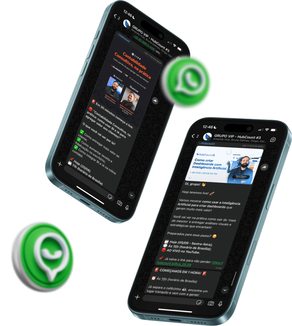 Grupo VIP HubCount no WhatsApp